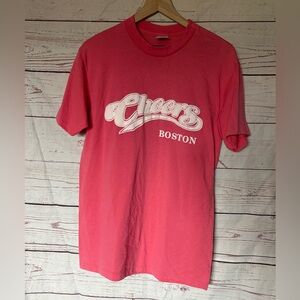 Vintage Cheers Boston Short Sleeve Shirt Pink Size Large